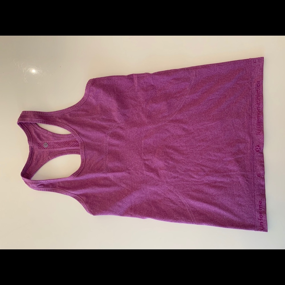 Lululemon pink workout shirt size 8